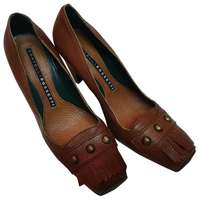 Pre-owned Fratelli Rossetti Leather Heels In Brown