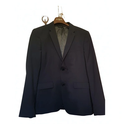 Pre-owned Azzaro Blue Wool Suits