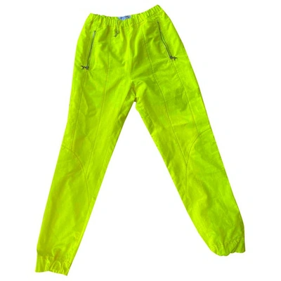 Pre-owned Marine Serre Trousers In Yellow