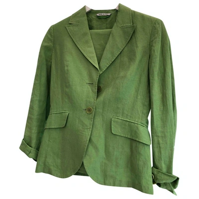 Pre-owned Marella Green Linen Jacket