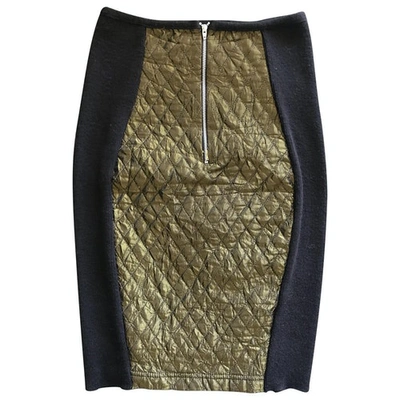 Pre-owned Jean Paul Gaultier Wool Mid-length Skirt In Khaki