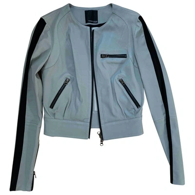 Pre-owned Thomas Wylde Leather Jacket In Grey