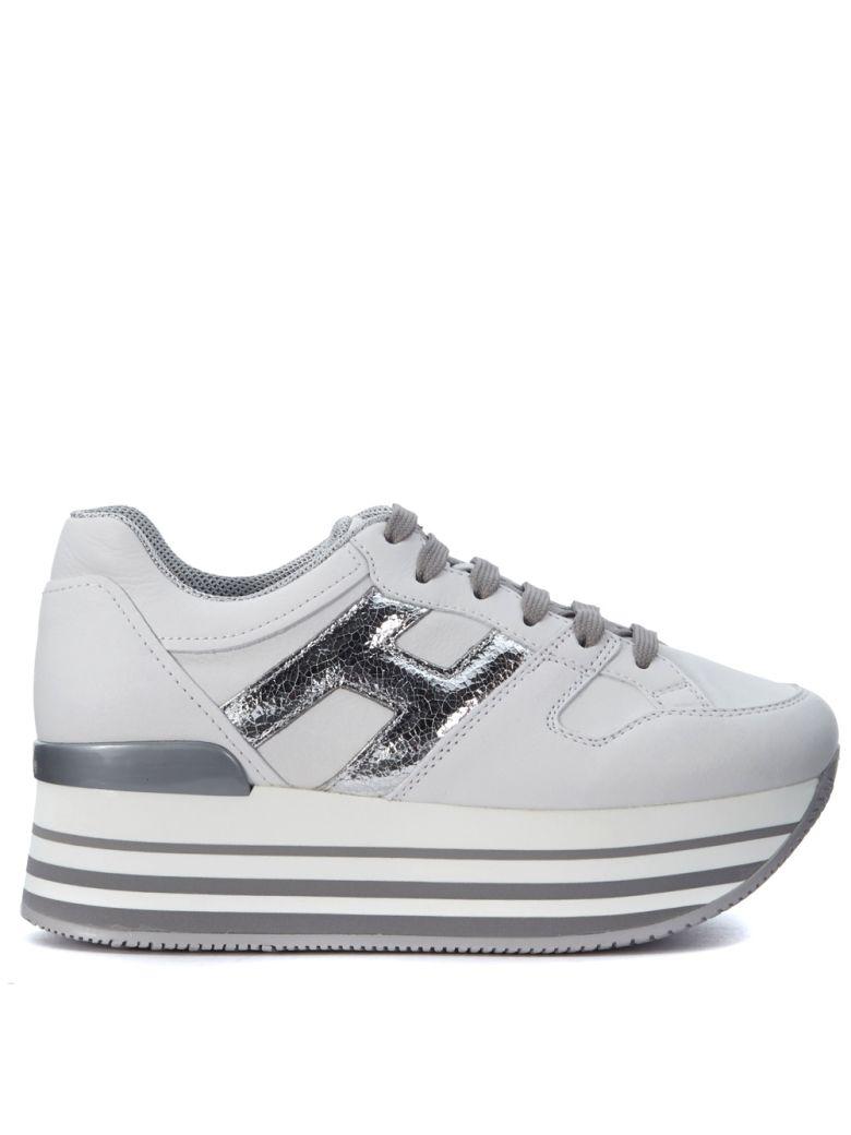 Hogan Maxi H283 White Leather Sneaker In Bianco | ModeSens