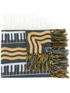 Undercover Striped Scarf In Multicolour