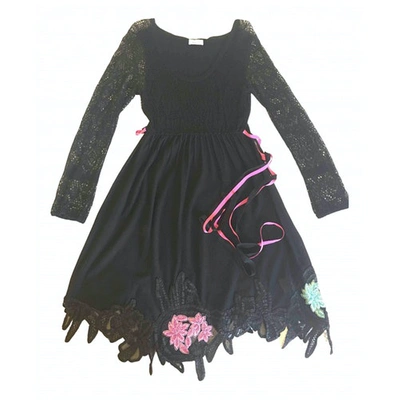 Pre-owned Pinko Black Cotton Dress