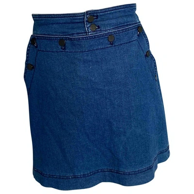 Pre-owned Club Monaco Mid-length Skirt In Blue
