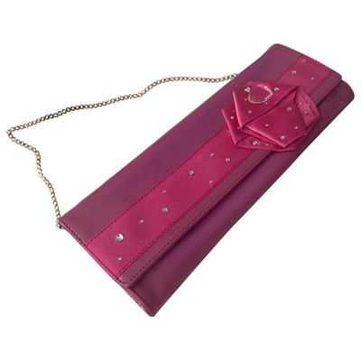 Pre-owned Versus Patent Leather Clutch Bag In Pink