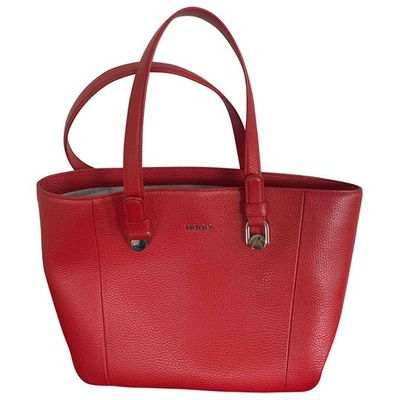 Pre-owned Hugo Boss Red Leather Handbag