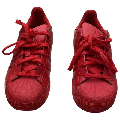Pre-owned Adidas X Pharrell Williams Red Trainers