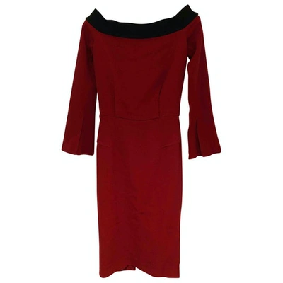 Pre-owned Roland Mouret Mini Dress In Red