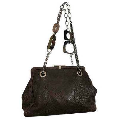 Pre-owned Marni Leather Handbag In Brown