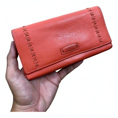 Pre-owned Kansai Yamamoto Leather Wallet In Orange