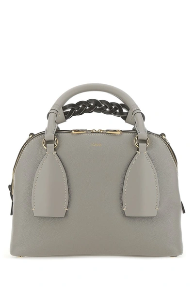 Chloé Daria Medium Leather Cross-body Bag In Grey