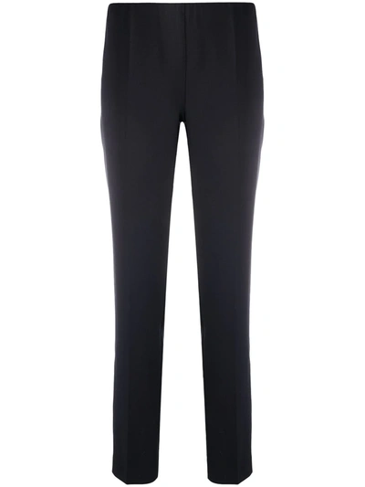 P.a.r.o.s.h Elasticated Wide-leg Trousers In Navy