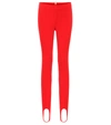 Moncler Stirrup Softshell Ski Leggings In Red