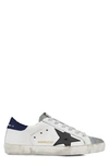 Golden Goose Super-star Sneakers In Leather With Insert And Star In Suede In White