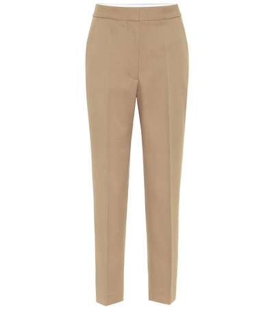 Stella Mccartney Carlie High-rise Kick-flare Pants In Beige