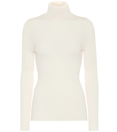 Wolford Merino Wool Turtleneck Sweater In White