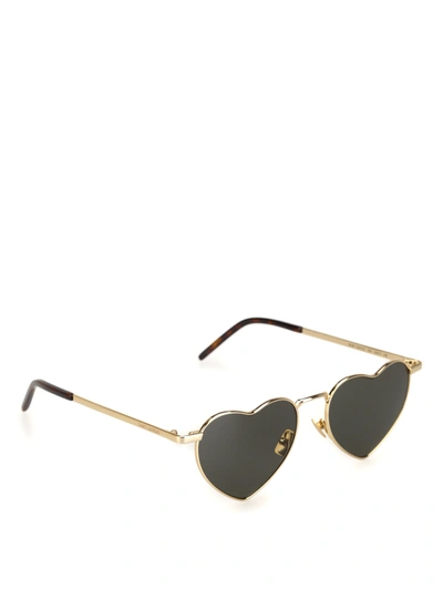 Saint Laurent New Wave Sl 301 Loulou Sunglasses In Gold