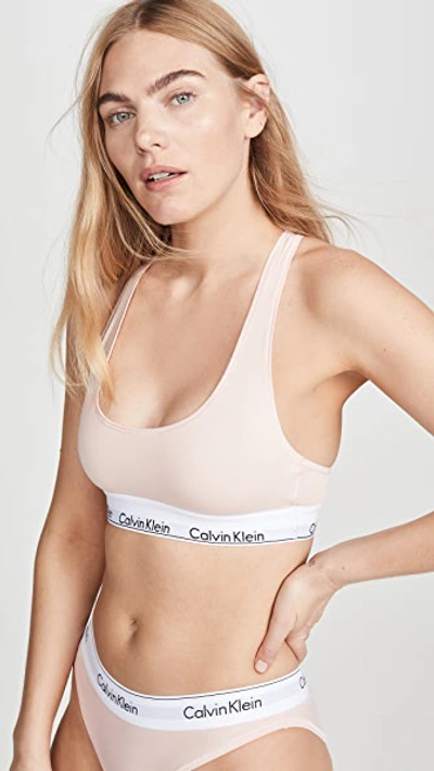 Calvin Klein Underwear Modern Cotton Bralette In Pink