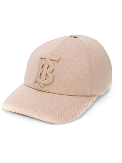 Burberry Tb Monogram Embroidered Jersey Baseball Cap In Neutral