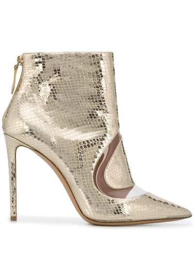 Nicholas Kirkwood Women's S Metallic Snakeskin-embossed Leather Ankle Boots In Gold