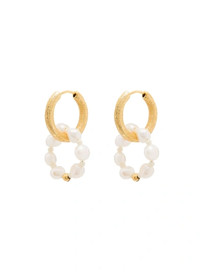 Anni Lu Ring Of Pearls 18kt Gold-plated Hoop Earrings