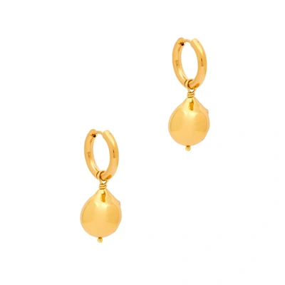 Sandralexandra Gold Nugget Gold-tone Hoop Earrings