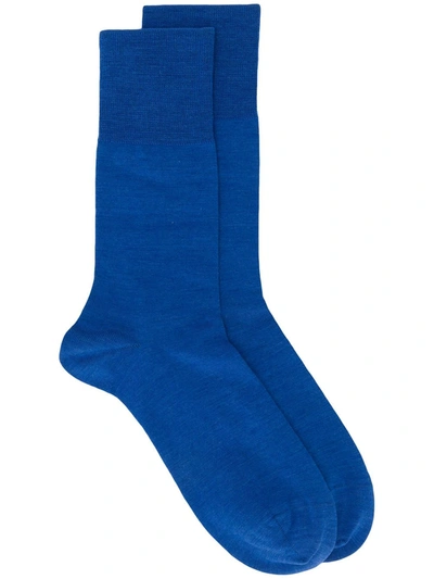 Falke Airport Blue Wool-blend Socks