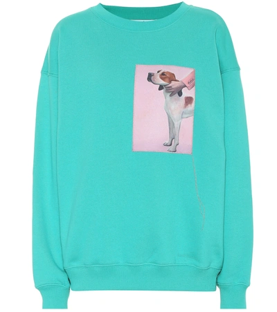 Acne Studios Dog-patch Sweatshirt Turquoise Blue