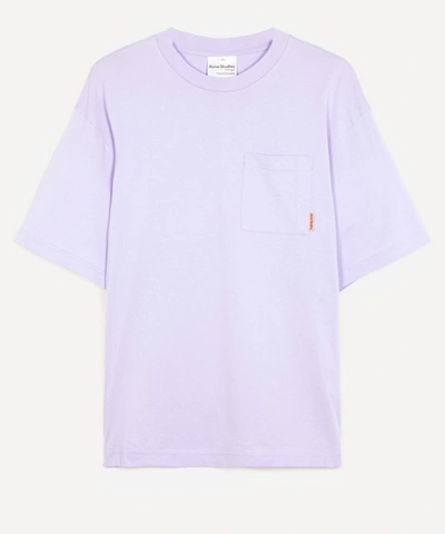 Acne Studios Loose Fit Pink Label T-shirt In Light Purple