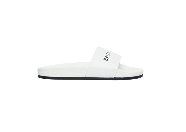 balenciaga pool slides white