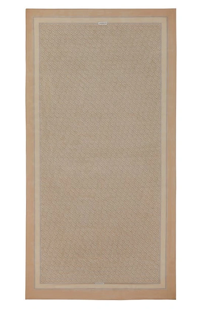 Burberry Tb Monogram Print Silk Chiffon Scarf In Pale Camel