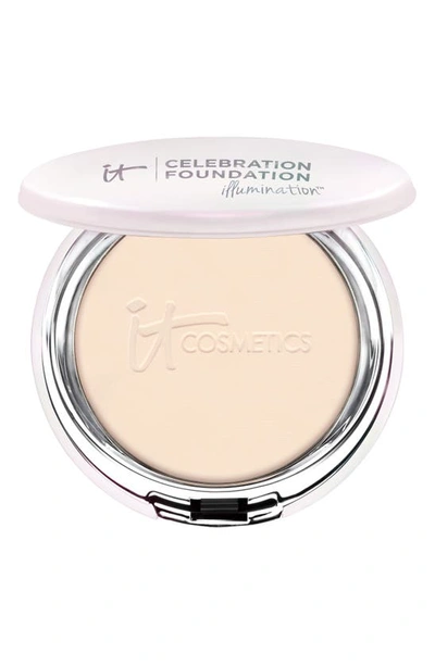 It Cosmetics Celebration Foundation Illumination™ Full Coverage Anti-aging Hydrating Powder Foundation In Fair (w)