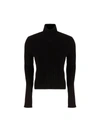 Balenciaga Logo Patch Ribbed Turtleneck Sweater In Navy