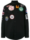 Dsquared2 Black Military Patches Shirt