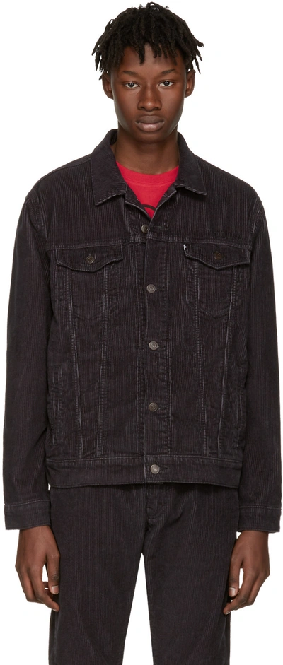 Gosha Rubchinskiy Black Levi's Edition Corduroy Trucker Jacket | ModeSens