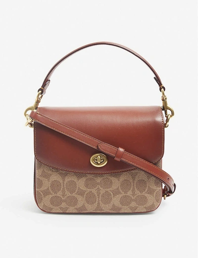 Coach Cassie 19 Coated-canvas And Leather Cross-body Bag In B4/tan Rust