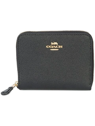 Coach Small Zip Around Wallet In Black