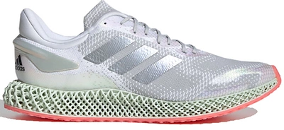 Pre-owned Adidas Originals  4d Run 1.0 Green Carbon In Cloud White/silver Metallic/signal Pink