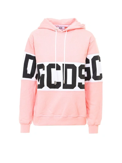 Gcds Cotton Sweatshirt In Light Pink
