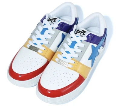 Pre-owned Bape A Bathing Ape Sta Low Crazy White