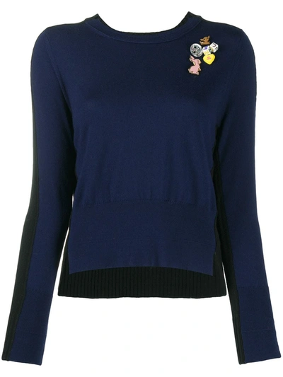 The Marc Jacobs The Diy Colour-block Jumper In Navy Multi