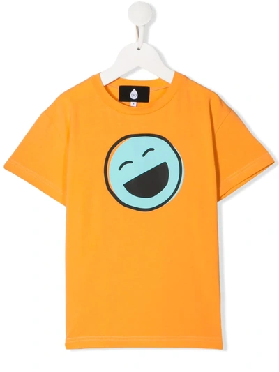 Duoltd Kids' Print Crew Neck T-shirt In Orange