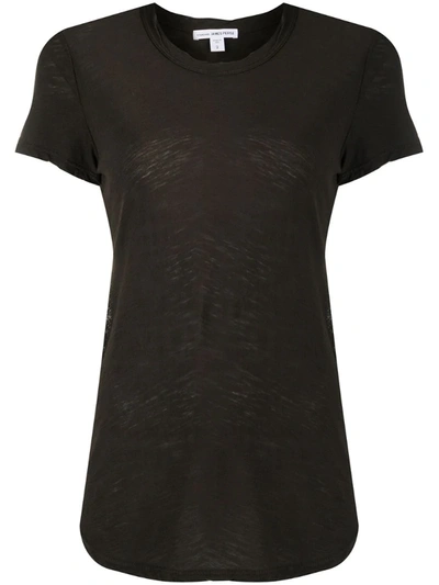 James Perse Round-neck T-shirt In Brown