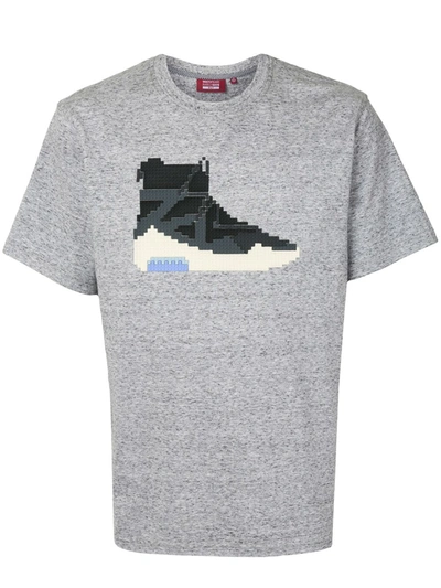 Mostly Heard Rarely Seen 8-bit Sneaker Print T-shirt In Grey