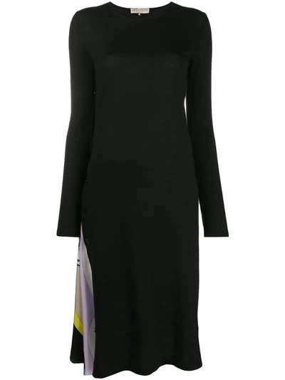 Emilio Pucci Geometric-insert Dress In Black