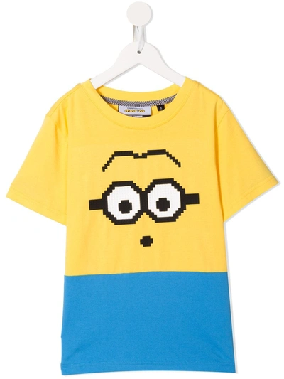 Mostly Heard Rarely Seen 8-bit Kids' X Minions Mini-me Mini Goggles 8-bit T-shirt In Yellow