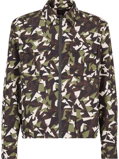 Fendi Men's Kway Big Bugs Zip-up Jacket In Multicolore