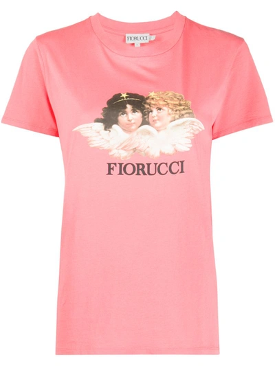 Fiorucci Angels Logo Print T-shirt In Pink